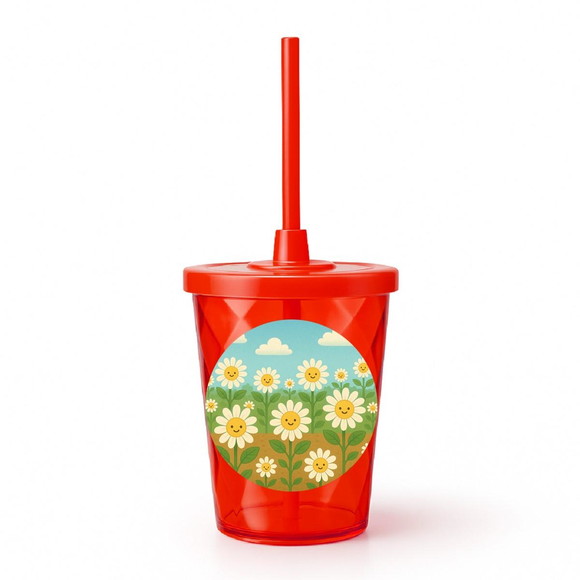 Copo Twister Personalizado 300ml Margaridas - Imagem 5