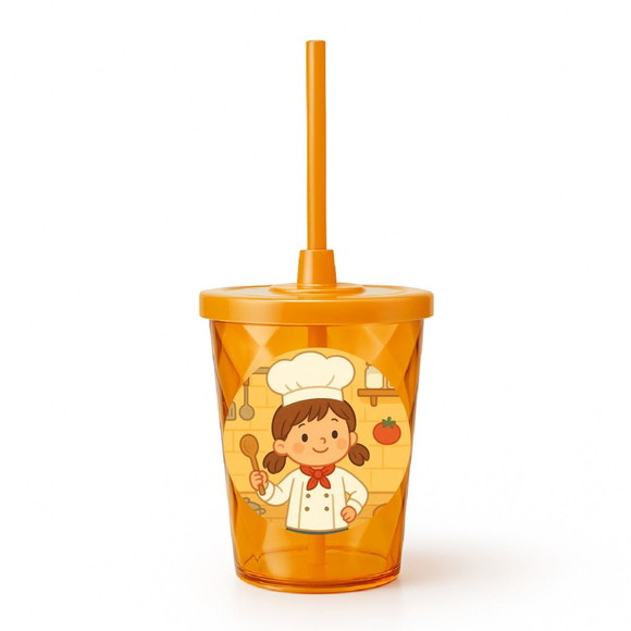 Copo Twister Personalizado 300ml Mini Chefe Menina - Imagem 4