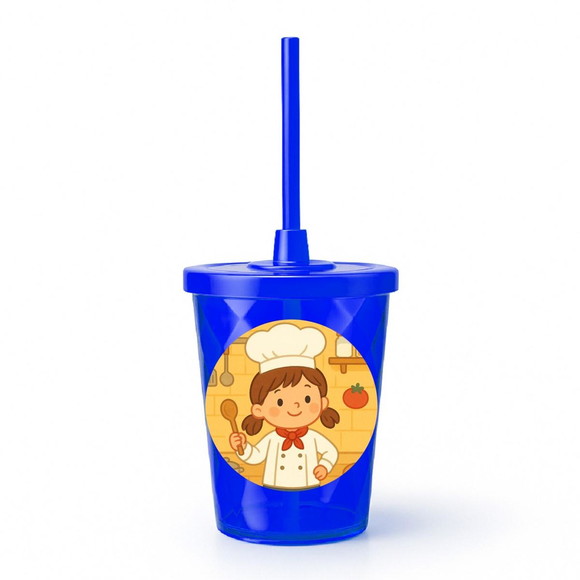 Copo Twister Personalizado 300ml Mini Chefe Menina - Imagem 3