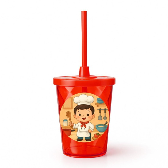Copo Twister Personalizado 300ml Mini Chefe Menino - Imagem 5