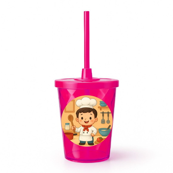 Copo Twister Personalizado 300ml Mini Chefe Menino - Imagem 2