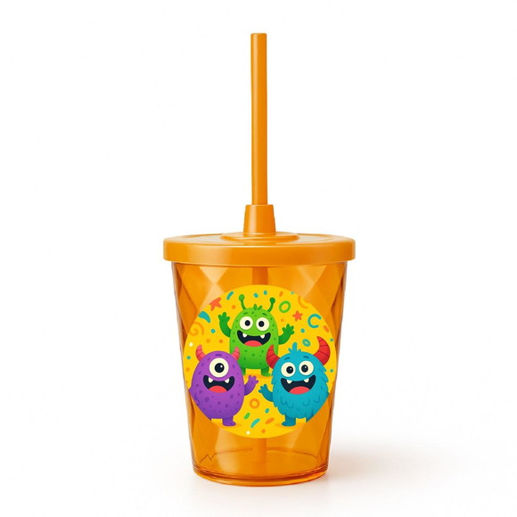 Copo Twister Personalizado 300ml Monstrinhos - Imagem 4