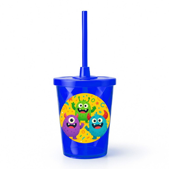 Copo Twister Personalizado 300ml Monstrinhos - Imagem 3
