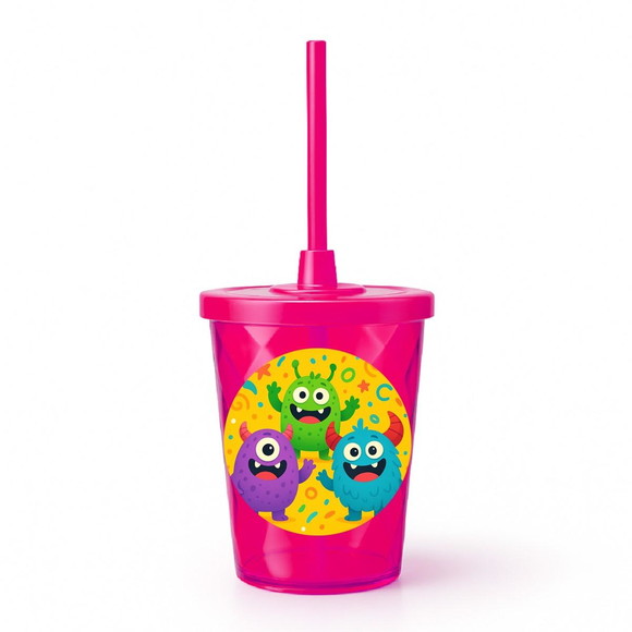 Copo Twister Personalizado 300ml Monstrinhos - Imagem 2