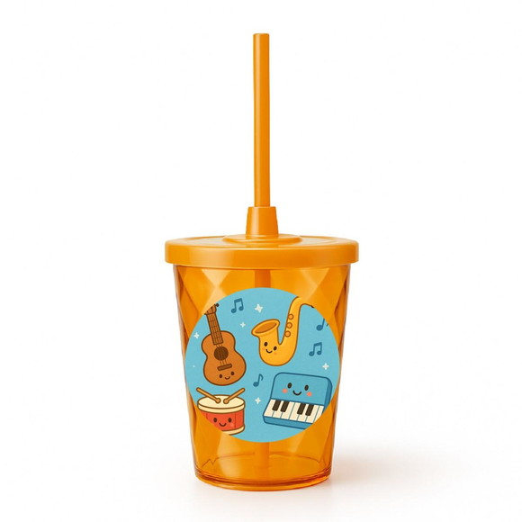 Copo Twister Personalizado 300ml Músicas Instrumentos - Imagem 4