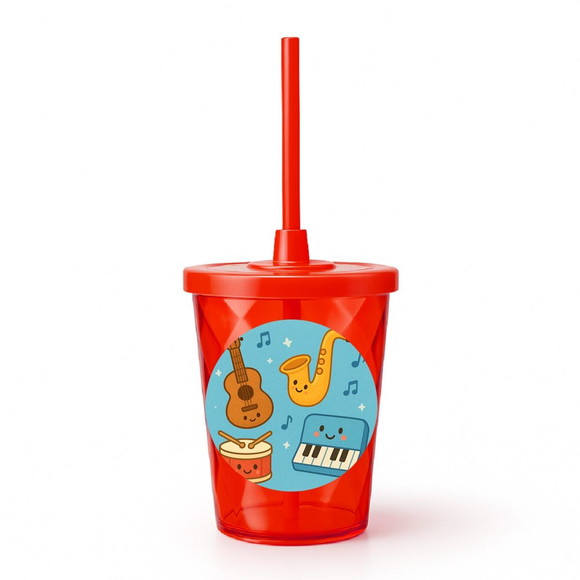 Copo Twister Personalizado 300ml Músicas Instrumentos - Imagem 5
