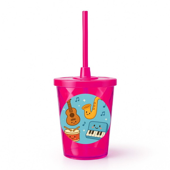 Copo Twister Personalizado 300ml Músicas Instrumentos - Imagem 2