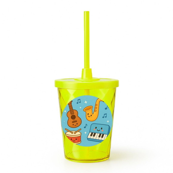 Copo Twister Personalizado 300ml Músicas Instrumentos