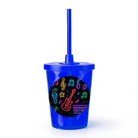 Copo Twister Personalizado 300ml Neon Musical - Imagem 3