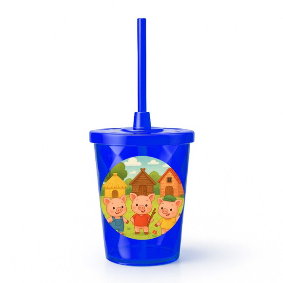 Copo Twister Personalizado 300ml os Três Porquinhos - Imagem 3