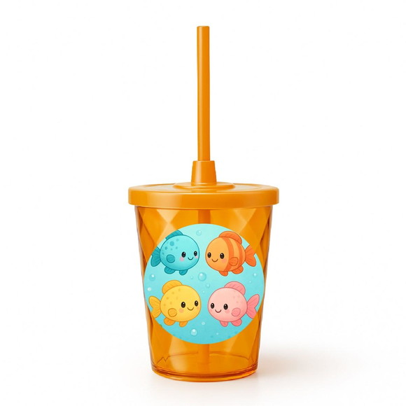 Copo Twister Personalizado 300ml Peixinhos Baby - Imagem 4