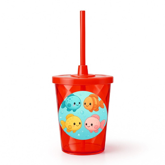 Copo Twister Personalizado 300ml Peixinhos Baby - Imagem 5