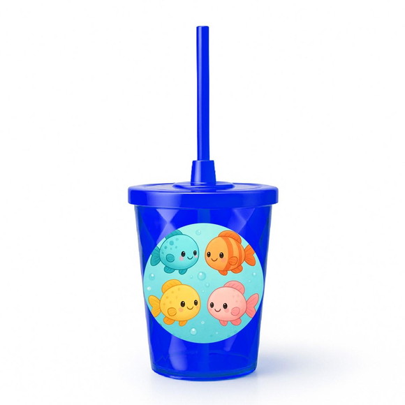 Copo Twister Personalizado 300ml Peixinhos Baby - Imagem 3