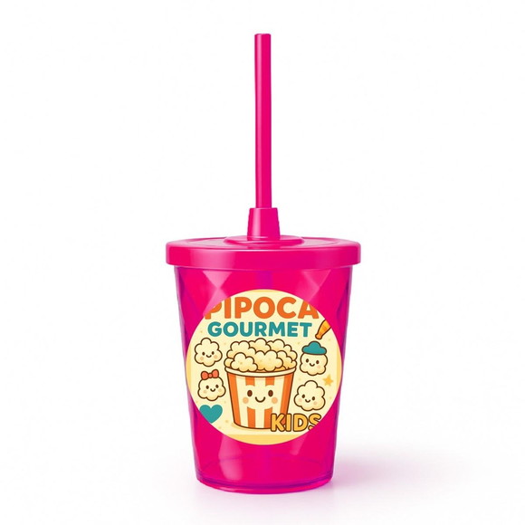 Copo Twister Personalizado 300ml Pipoca Gourmet Kids - Imagem 2