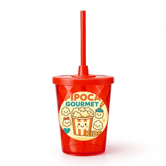 Copo Twister Personalizado 300ml Pipoca Gourmet Kids - Imagem 5