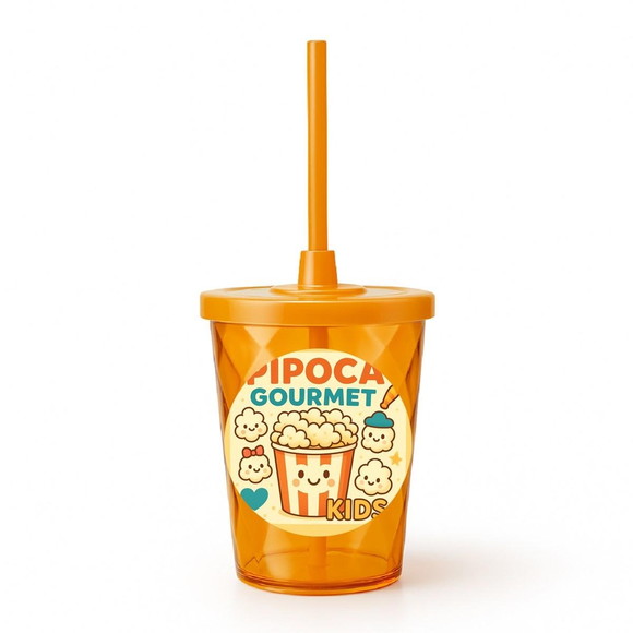 Copo Twister Personalizado 300ml Pipoca Gourmet Kids - Imagem 4