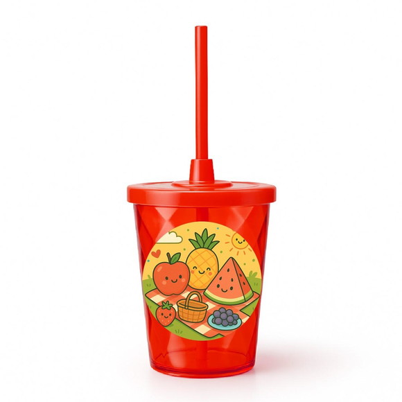 Copo Twister Personalizado 300ml Piquenique das Frutas - Imagem 5