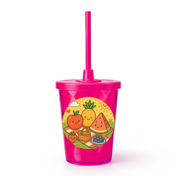 Copo Twister Personalizado 300ml Piquenique das Frutas - Imagem 2