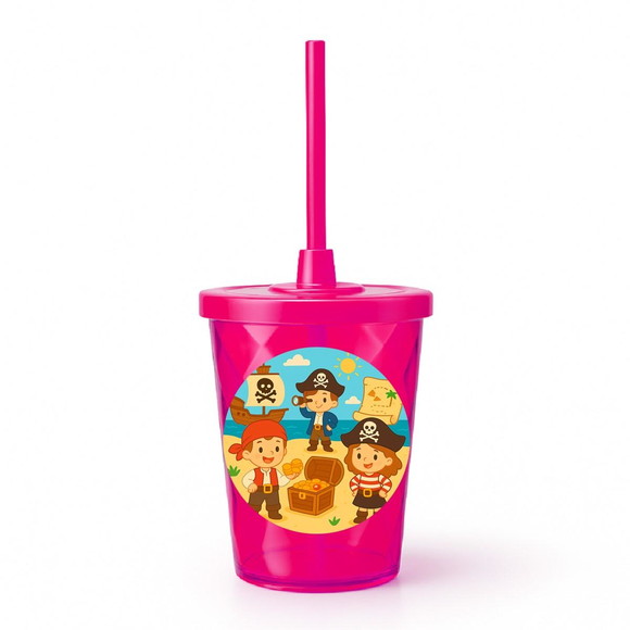 Copo Twister Personalizado 300ml Piratas - Imagem 2