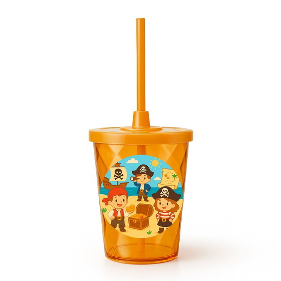 Copo Twister Personalizado 300ml Piratas - Imagem 4