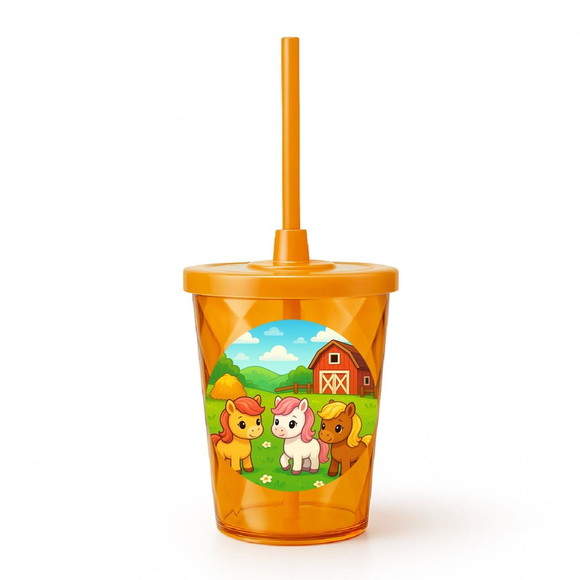 Copo Twister Personalizado 300ml Pôneis - Imagem 4