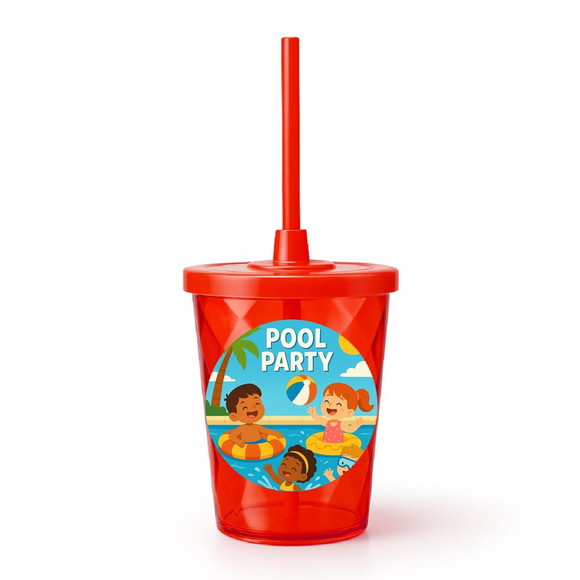 Copo Twister Personalizado 300ml Pool Party - Imagem 5