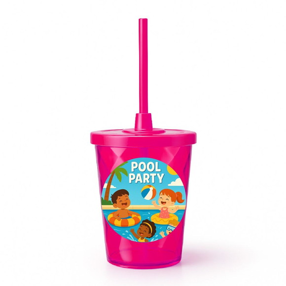 Copo Twister Personalizado 300ml Pool Party - Imagem 2