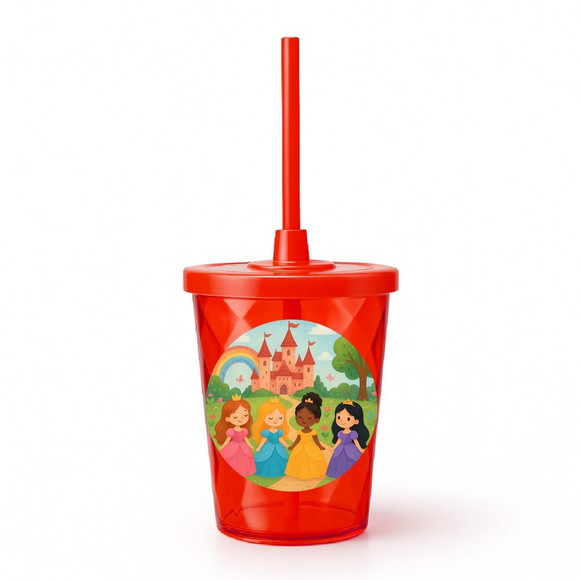 Copo Twister Personalizado 300ml Princesas Encantadas - Imagem 5