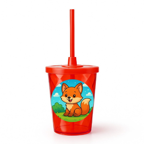 Copo Twister Personalizado 300ml Raposinha - Imagem 5