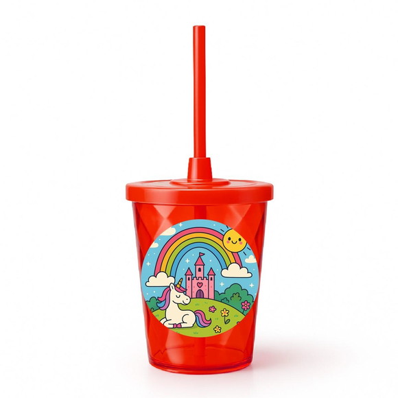 Copo Twister Personalizado 300ml Reino do Arco-íris - Imagem 5