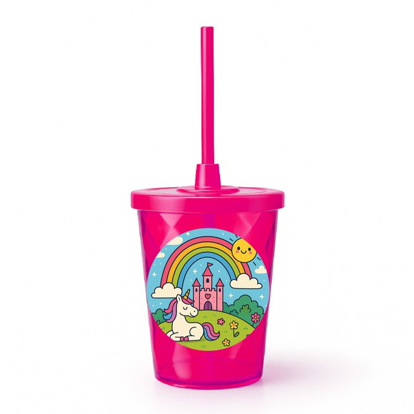 Copo Twister Personalizado 300ml Reino do Arco-íris - Imagem 2