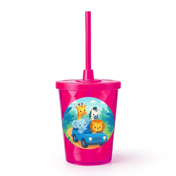 Copo Twister Personalizado 300ml Safari Azul - Imagem 2
