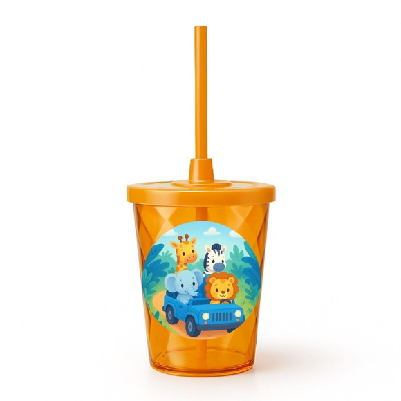 Copo Twister Personalizado 300ml Safari Azul - Imagem 4