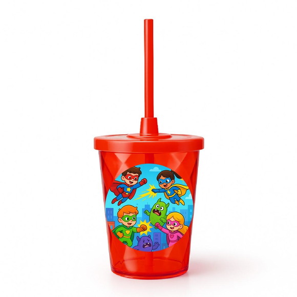 Copo Twister Personalizado 300ml Super Heróis - Imagem 5