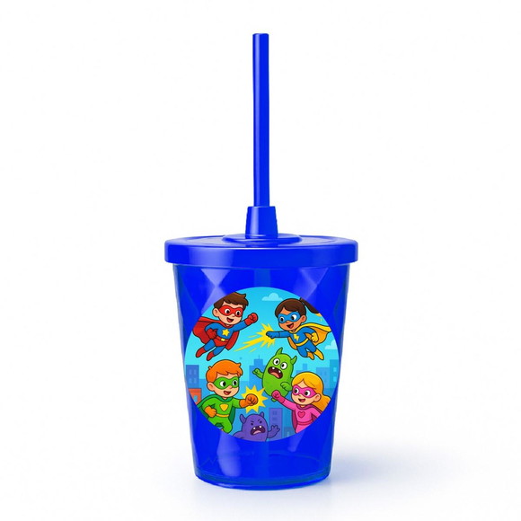 Copo Twister Personalizado 300ml Super Heróis - Imagem 3