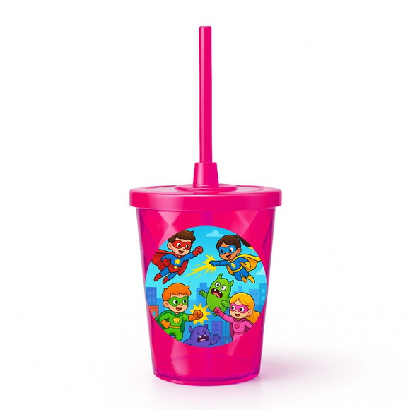 Copo Twister Personalizado 300ml Super Heróis - Imagem 2
