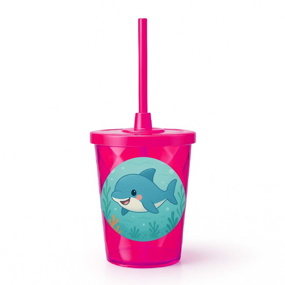 Copo Twister Personalizado 300ml Tubarãozinho Fofo - Imagem 2