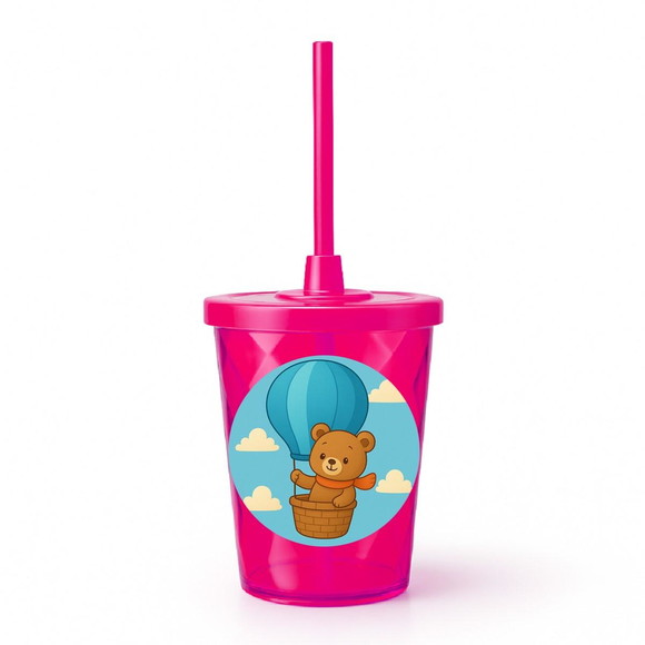 Copo Twister Personalizado 300ml Ursinho Baloeiro - Imagem 2