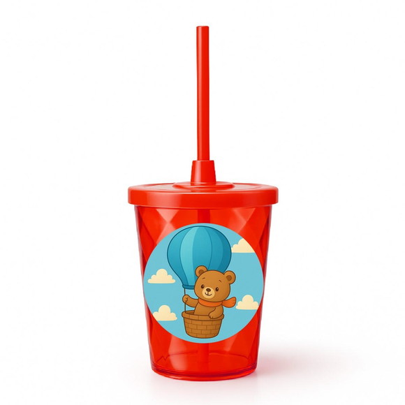 Copo Twister Personalizado 300ml Ursinho Baloeiro - Imagem 5