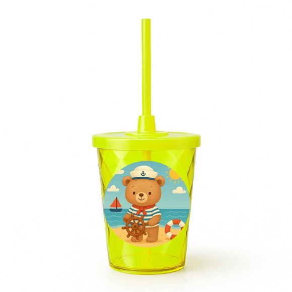 Copo Twister Personalizado 300ml Ursinho Marinheiro
