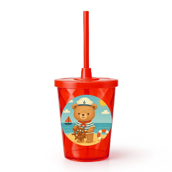 Copo Twister Personalizado 300ml Ursinho Marinheiro - Imagem 5