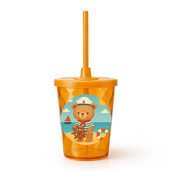 Copo Twister Personalizado 300ml Ursinho Marinheiro - Imagem 4