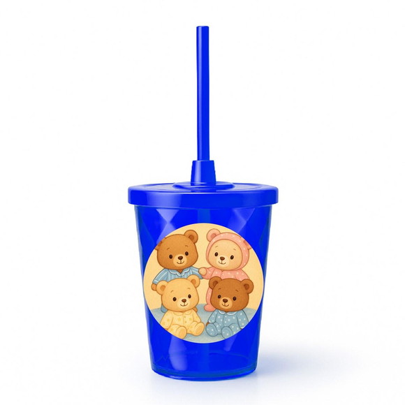 Copo Twister Personalizado 300ml Ursinhos de Pijama - Imagem 3