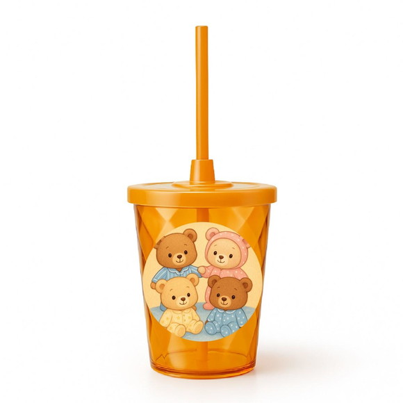 Copo Twister Personalizado 300ml Ursinhos de Pijama - Imagem 4