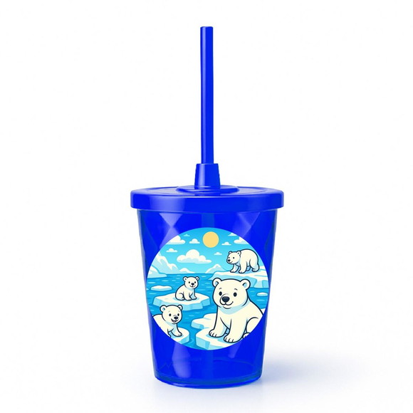 Copo Twister Personalizado 300ml Ursos Polares - Imagem 3