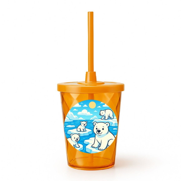 Copo Twister Personalizado 300ml Ursos Polares - Imagem 4