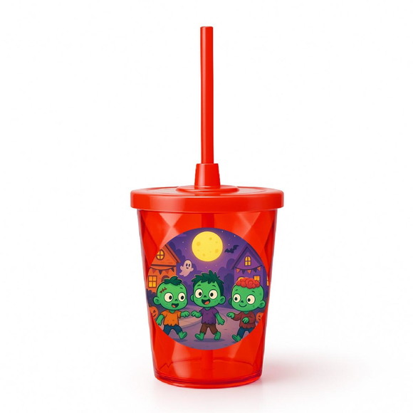 Copo Twister Personalizado 300ml Zumbis Fofinhos - Imagem 5