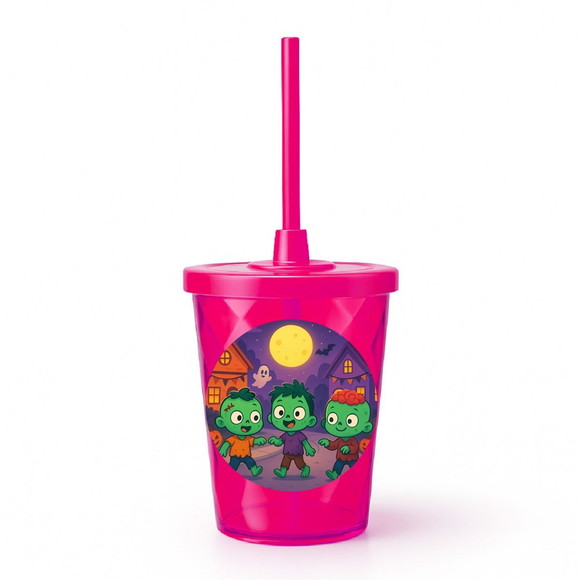 Copo Twister Personalizado 300ml Zumbis Fofinhos - Imagem 2