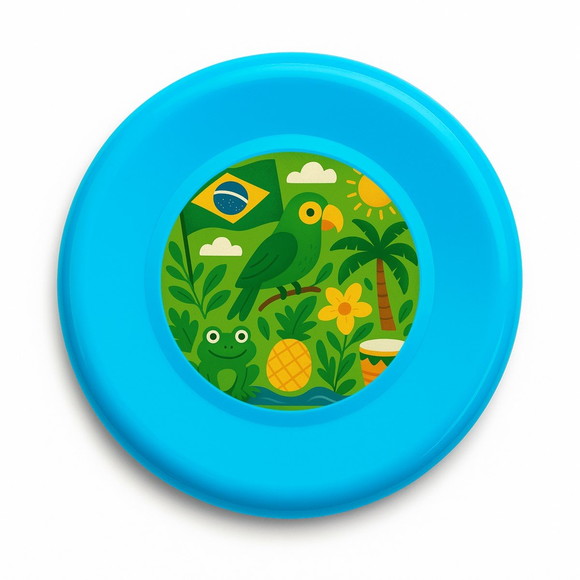 Disco de Arremesso Frisbee Brasil Verde e Amarelo - Imagem 4