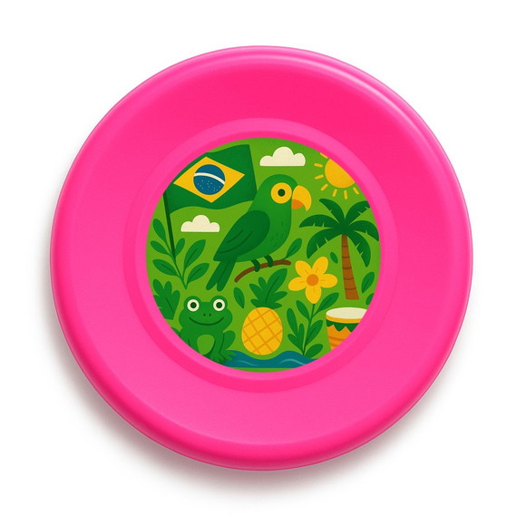Disco de Arremesso Frisbee Brasil Verde e Amarelo - Imagem 3